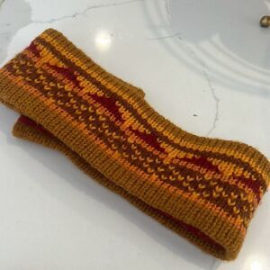Nirvanna hand made  wool headwrap cozy mustard color band